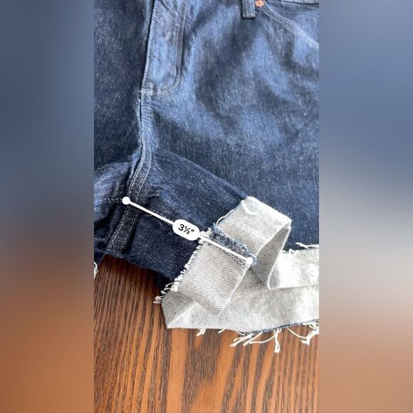 NWT Universal Thread women’s size 16 vintage midi jean shorts dark wash denim - Picture 11 of 16